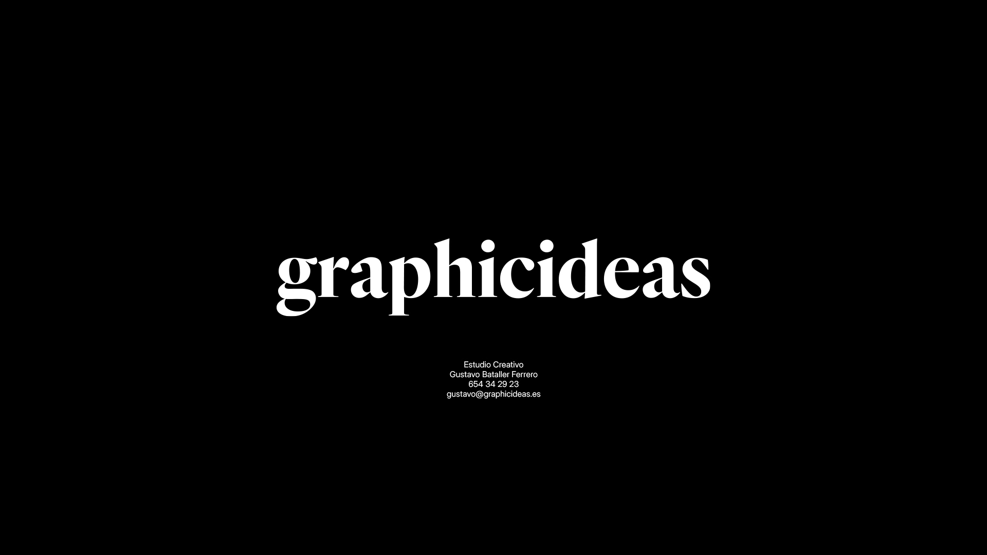 graphicideas - Estudio Creativo, Gustavo Bataller Ferrero, 654 34 29 23, gustavo@graphicideas.es